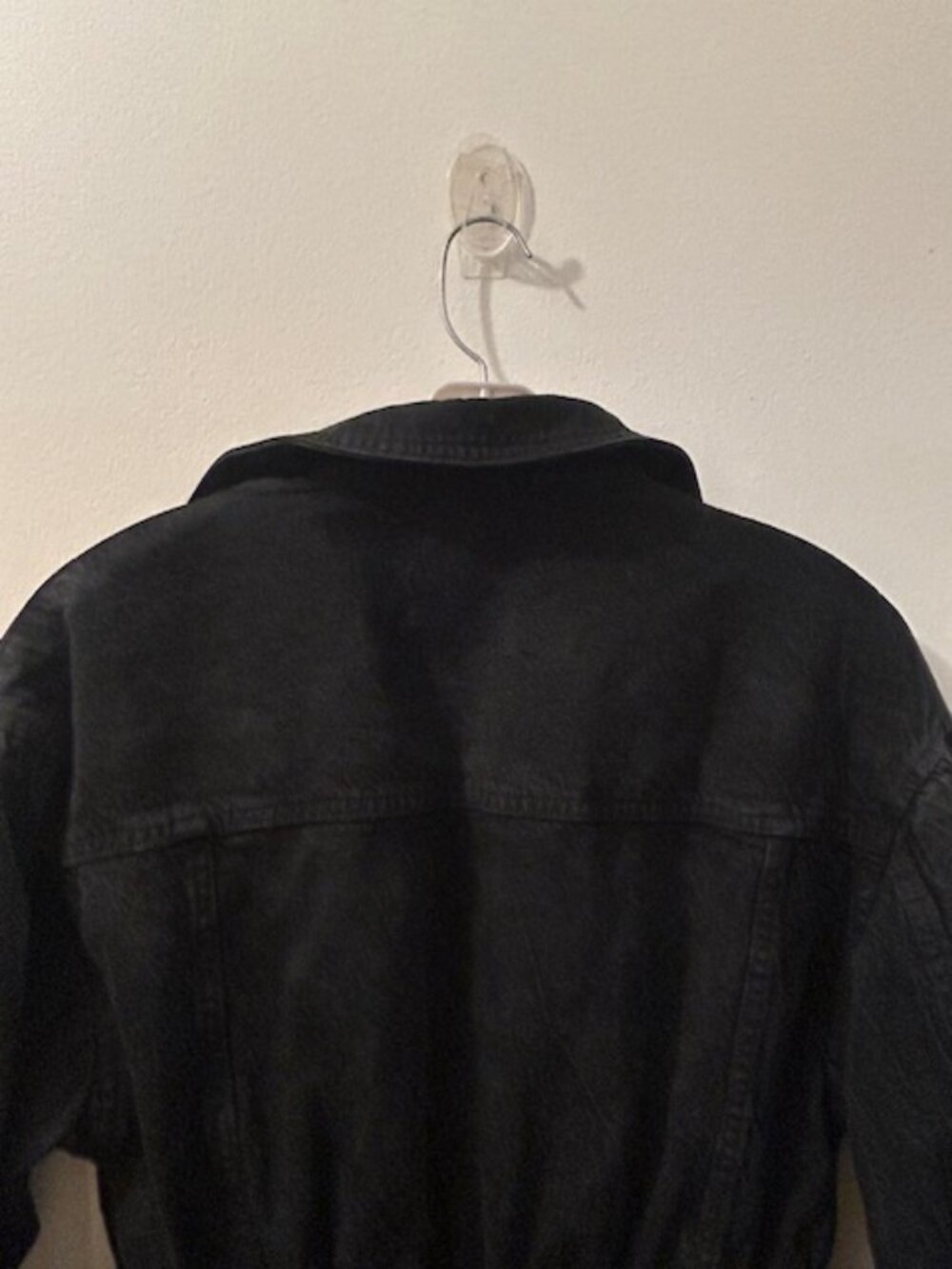 We the Free Free People Chain of Command Black Denim Fray Fitted Mini Dress NEW - Picture 13 of 16